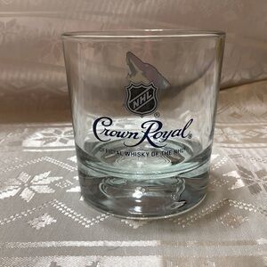 NHL Crown Royal Clear Glass Tumbler Licensed Collab Arizona Coyotes
